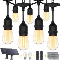 Luzes solares de corda ZJOJO 37m, impermeáveis ao ar livre, IP65, 30 LEDs Luzes solares de corda ZJOJO 37m, impermeáveis ao ar livre, IP65, 30 LEDs