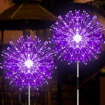 Luzes solares de fogo de artifício JJGoo, pacote com 2, 150 LEDs, roxo, IP65 Luzes solares de fogo de artifício JJGoo, pacote com 2, 150 LEDs, roxo, IP65