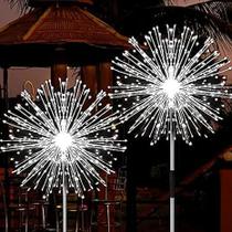 Luzes solares de fogo de artifício JJGoo, pacote com 2 unidades, 120 LED, IP65, à prova d'água