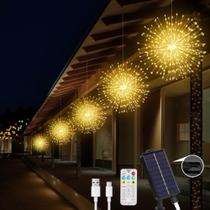 Luzes solares de fogo de artifício MERRIMAX M, pacote com 5 unidades, controle remoto de 1000 LED