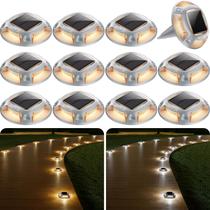 Luzes solares de garagem AGPTEK, pacote com 12, LED impermeável, 2 cores Luzes solares de garagem AGPTEK, pacote com 12, LED impermeável, 2 cores