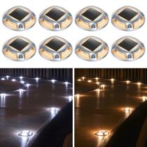 Luzes solares de garagem AGPTEK, pacote com 8, 2 modos de cor, à prova d'água Luzes solares de garagem AGPTEK, pacote com 8, 2 modos de cor, à prova d'água
