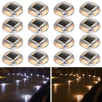 Luzes solares de garagem AGPTEK, pacote de 16, 2 modos de cor, à prova d'água Luzes solares de garagem AGPTEK, pacote de 16, 2 modos de cor, à prova d'água
