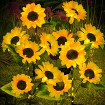 Luzes Solares de Girassol para Jardim 4 Unidades ILLUMINEW 15 cm LED