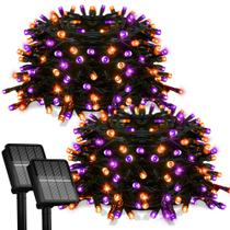 Luzes solares de Halloween Flechllary, pacote com 2, 78 pés e 200 LED