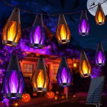 Luzes solares de Halloween iBaycon 10 LED Flickering Flame Luzes solares de Halloween iBaycon 10 LED Flickering Flame