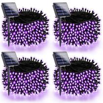 Luzes solares de Halloween SANJICHA 320 LED roxas 180 m, pacote com 4 Luzes solares de Halloween SANJICHA 320 LED roxas 180 m, pacote com 4