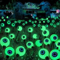 Luzes solares de Halloween YIQU Eyeball 24 LED verdes, pacote com 4