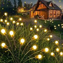 Luzes Solares De Jardim À Prova d'Água Para Exterior, 10 LEDs Efeito Vaga-lume Que Balançam Com O