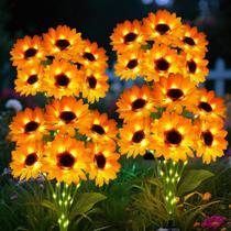 Luzes solares de jardim ANGMLN, pacote com 4, 27 cm, impermeáveis, 60 LED