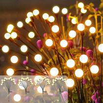 Luzes solares de jardim BOBOBOX 48LED impermeáveis, pacote com 4