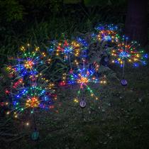 Luzes solares de jardim DONGULI 120 LEDs, 8 modos, impermeáveis, pacote com 6 Luzes solares de jardim DONGULI 120 LEDs, 8 modos, impermeáveis, pacote com 6