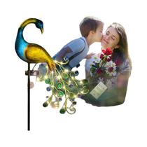 Luzes Solares De Jardim Em Forma De Pavão Com Sensor Automático, Lâmpada Decorativa Solar Para