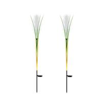 Luzes solares de jardim Fibra óptica decorativa ao ar livre 2 unidades de luzes solares alimentadas por flores ip65 estacas de jardim à prova d'água luzes decorativas para estrada de quintal