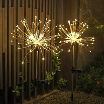 Luzes solares de jardim NiNite LIGHTS 120 LED, pacote com 2 unidades, branco quente Luzes solares de jardim NiNite LIGHTS 120 LED, pacote com 2 unidades, branco quente