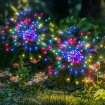Luzes solares de jardim PEVOROS 120LED impermeáveis coloridas, pacote com 2 unidades Luzes solares de jardim PEVOROS 120LED impermeáveis coloridas, pacote com 2 unidades