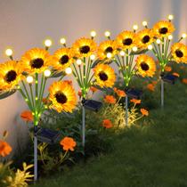 Luzes solares de jardim TEDOF Sunflowers Waterproof, pacote com 4