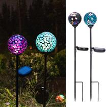 Luzes solares de jardim VCUTEKA Mosaic Waterproof, pacote com 2