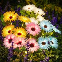 Luzes solares de jardim WDTPro, pacote com 4, 16 Daisy Waterproof