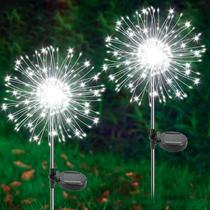 Luzes solares de jardim YaaFen, pacote com 2, 120 LED, impermeáveis Luzes solares de jardim YaaFen, pacote com 2, 120 LED, impermeáveis