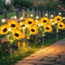 Luzes solares de jardim yeuago, pacote com 4 unidades, Sunflower Firefly IP65