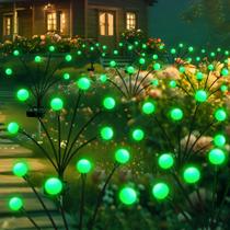 Luzes solares de jardim ZFNN, pacote com 4, 24 LED, impermeáveis, verdes