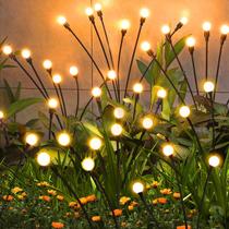 Luzes solares de jardim ZFNN, pacote com 4 Firefly Warm White IP65 Luzes solares de jardim ZFNN, pacote com 4 Firefly Warm White IP65
