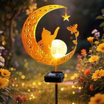 Luzes solares de jardim ZNYCYE Moon Cat Butterfly Warm White Luzes solares de jardim ZNYCYE Moon Cat Butterfly Warm White