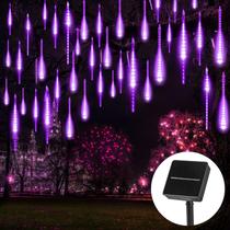 Luzes solares de Natal Brightown Purple 8 Tube 288 LED Luzes solares de Natal Brightown Purple 8 Tube 288 LED