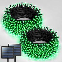 Luzes solares de Natal JMEXSUSS 400 LED 46m 8 modos verdes