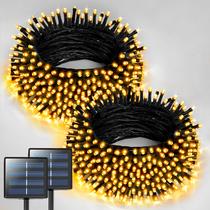 Luzes solares de Natal JMEXSUSS 400 LED 46m Warm White