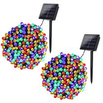 Luzes solares de Natal Joomer 400 LED 22m multicoloridas, pacote com 2