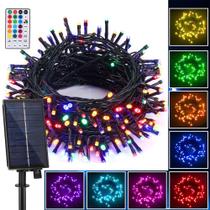 Luzes solares de Natal XEWEA 40m 100 LED 16 cores 20 modos