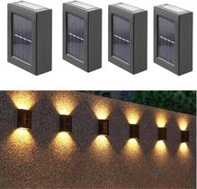 Luzes solares de parede ASLIDECOR UP Down, pacote com 4, IP65, impermeáveis