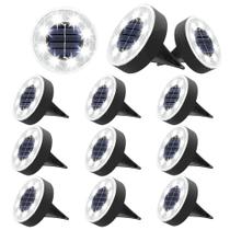 Luzes solares de solo Joomer, pacote 12, 8 LED, IP68, impermeáveis