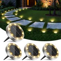 Luzes solares de solo Peasur Mini, pacote com 4, IP68, à prova d'água