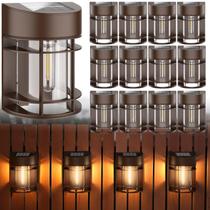 Luzes Solares DOESLAG Kit com 12 Unidades à Prova d'Água para Cerca Externa