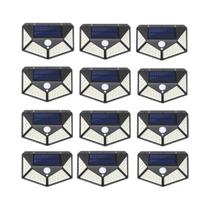 Luzes Solares Externas 100 LED Com Sensor De Movimento, Lâmpada De Parede À Prova d'Água Para