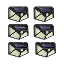Luzes Solares Externas 100 LED Com Sensor De Movimento, Lâmpada De Parede À Prova d'Água Para