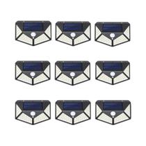 Luzes Solares Externas 100 LED Com Sensor De Movimento, Lâmpada De Parede À Prova d'Água Para