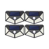 Luzes Solares Externas 100 LED Com Sensor De Movimento, Lâmpada De Parede À Prova d'Água Para