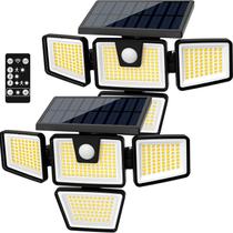 Luzes solares externas AmeriTop, pacote com 2 cabeças, 4 cabeças, Motion, IP65 Luzes solares externas AmeriTop, pacote com 2 cabeças, 4 cabeças, Motion, IP65