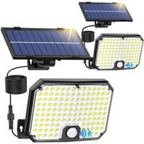 Luzes solares externas Bairth Motion Sensor à prova d'água, pacote com 2 Luzes solares externas Bairth Motion Sensor à prova d'água, pacote com 2