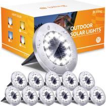 Luzes solares externas Billing, pacote com 12 unidades, à prova d'água para quintal Luzes solares externas Billing, pacote com 12 unidades, à prova d'água para quintal