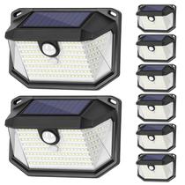 Luzes solares externas Brightever, 178 LEDs, sensor de movimento, pacote com 8 Luzes solares externas Brightever, 178 LEDs, sensor de movimento, pacote com 8