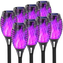 Luzes solares externas EOYIZW Purple Halloween, pacote com 8