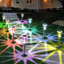 Luzes solares externas Eyrosa, pacote com 10 unidades, à prova d'água, que muda de cor