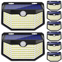 Luzes Solares Externas HMCITY 120 LED com Sensor de Movimento IP65 Pacote com 8 Unidades Luzes Solares Externas HMCITY 120 LED com Sensor de Movimento IP65 Pacote com 8 Unidades