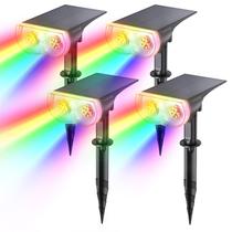 Luzes solares externas Linkind RGB Color Change IP67, pacote com 4