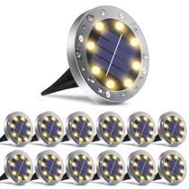 Luzes solares externas OULONGER, 12 pacotes, impermeáveis, jardim